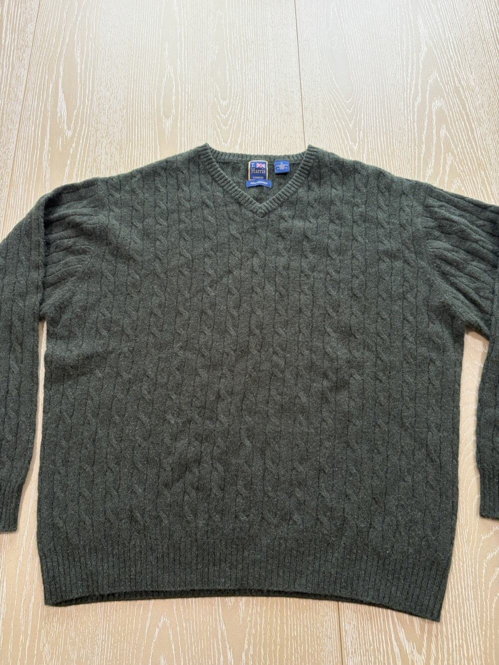 T Harris London Pure Cashmere Sweater Men’s Size XL